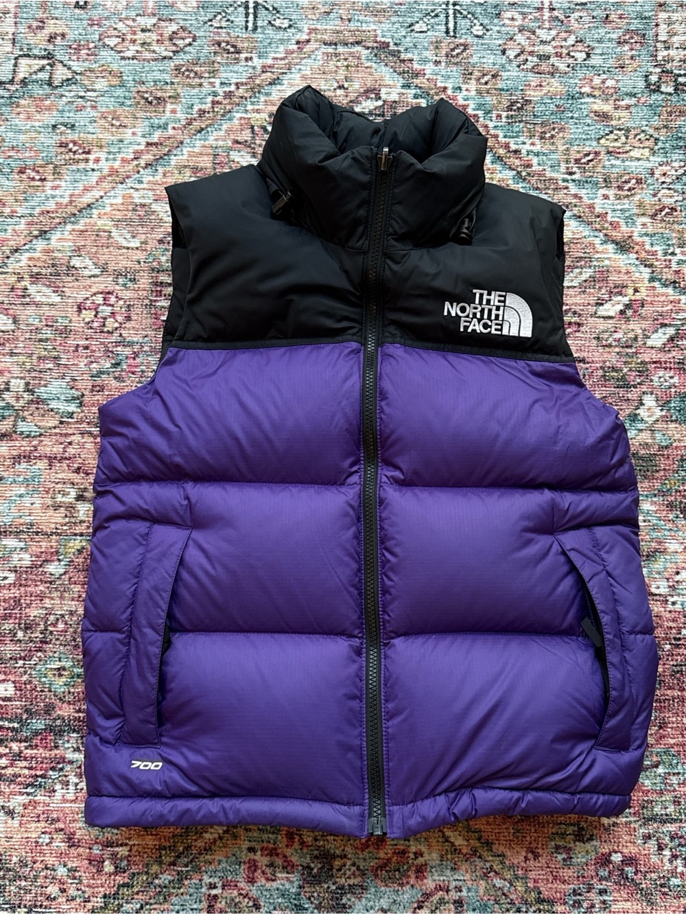 The North Face Kids Purple and Black Puffer Vest